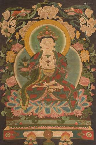 A 'Buddha Shakyamuni' thangka, Nepal, 19th C.