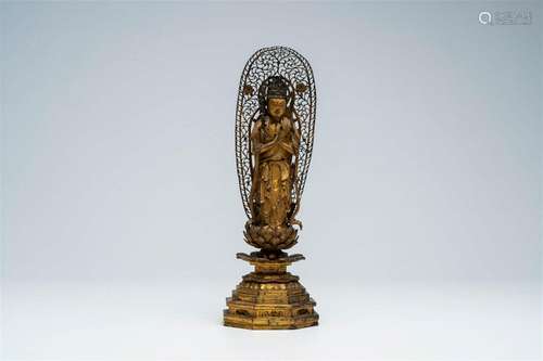 A Japanese lacquered and gilt wood figure of Buddha, Edo, 17...