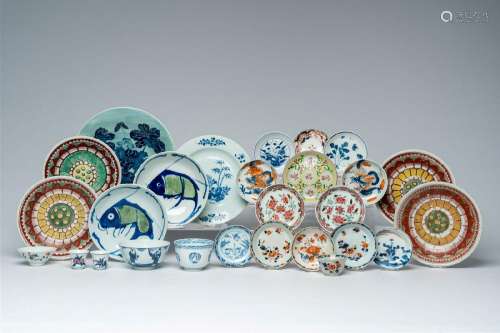 A varied collection of Chinese blue, white, famille rose, Im...