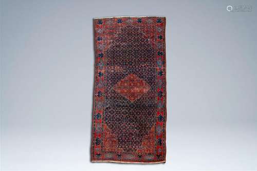 An Oriental Bidjar rug with floral design, wool on cotton, 2...