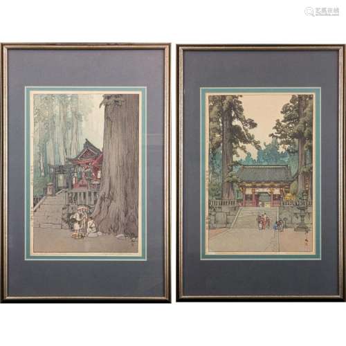 (lot of 2) Hiroshi Yoshida (1876-1950) woodblock prints
