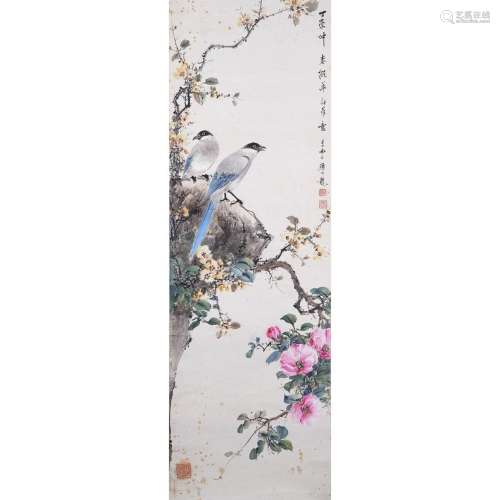 Style of Yan Bolong (1898-1955) - Birds and Flowers