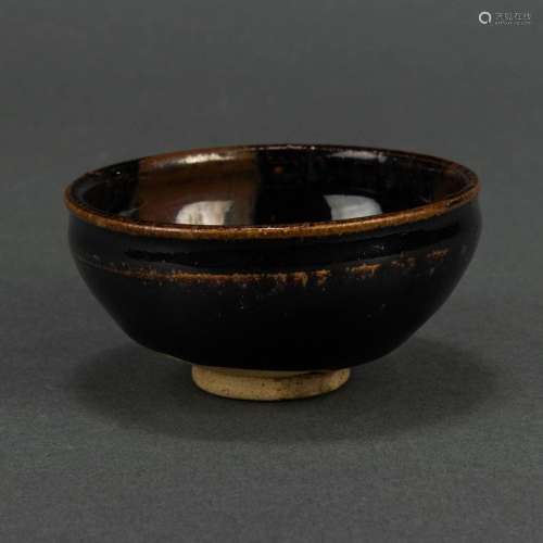 Chinese black glazed iron splash bowl