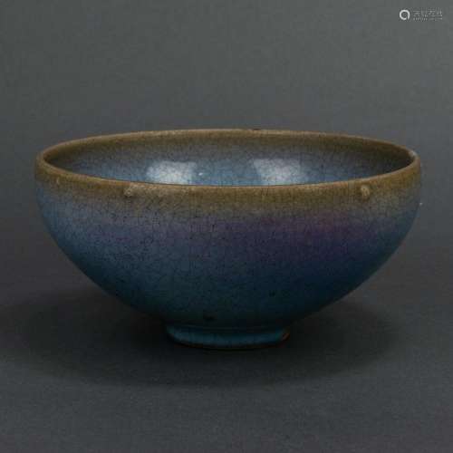 Chinese Jun ware purple-splashed bowl