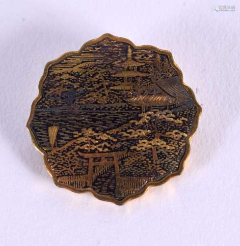 AN EARLY 20TH CENTURY JAPANESE MEIJI PERIOD MIXED METAL BROO...