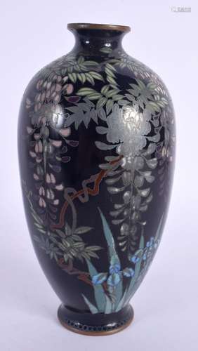 A LATE 19TH CENTURY JAPANESE MEIJI PERIOD CLOISONNE ENAMEL V...