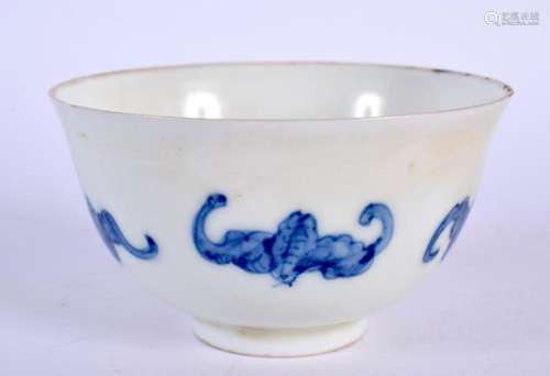 A CHINESE PORCELAIN BAT TEABOWL 20th Century. 8.5 cm diamete...