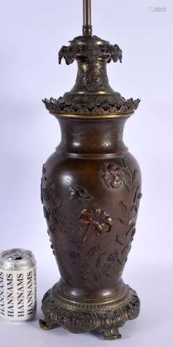 A LARGE 19TH CENTURY JAPANESE MEIJI PERIOD BRONZE COUNTRY HO...