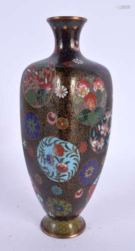 A 19TH CENTURY JAPANESE MEIJI PERIOD CLOISONNE ENAMEL VASE d...