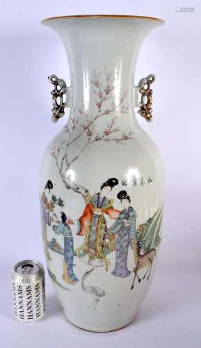 A LARGE CHINESE REPUBLICAN PERIOD TWIN HANDLED FAMILLE ROSE ...