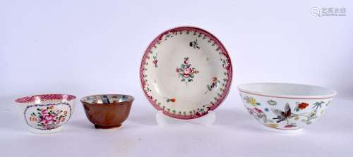 TWO 18TH CENTURY CHINESE EXPORT PORCELAIN TEABOWLS etc. Larg...