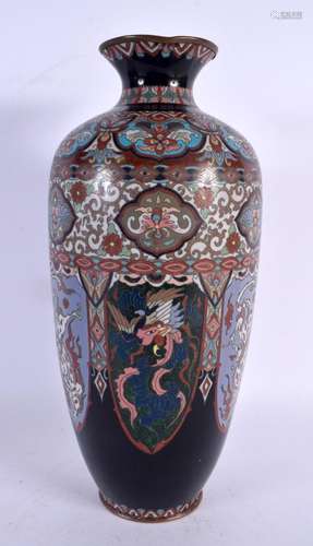 A LARGE LATE 19TH CENTURY JAPANESE MEIJI PERIOD CLOISONNE EN...