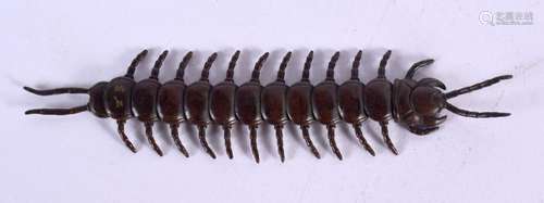 A JAPANESE BRONZE CENTIPEDE. 15 cm long.