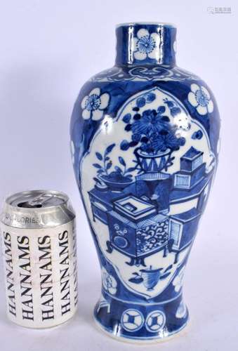 A LARGE 19TH CENTURY CHINESE BLUE AND WHITE PORCELAIN VASE b...