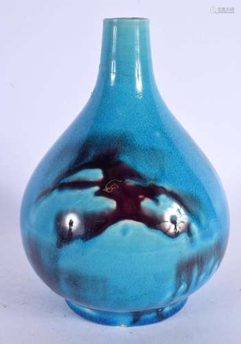 AN EARLY 20TH CENTURY JAPANESE MEIJI PERIOD TURQUOISE GLAZED...