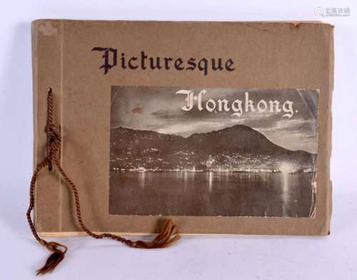 AN EARLY 20TH CENTURY CHINESE ALBUM OF HONG KONG PHOTOGRAPHS...