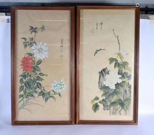 Chinese School (19th Century) Pair, Watercolour, Insects and...