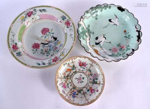 AN 18TH CENTURY CHINESE EXPORT FAMILLE ROSE PLATE Qianlong, ...