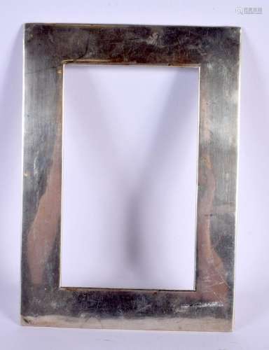 A 19TH CENTURY CHINESE EXPORT SILVER PHOTOGRAPH FRAME by Kwa...