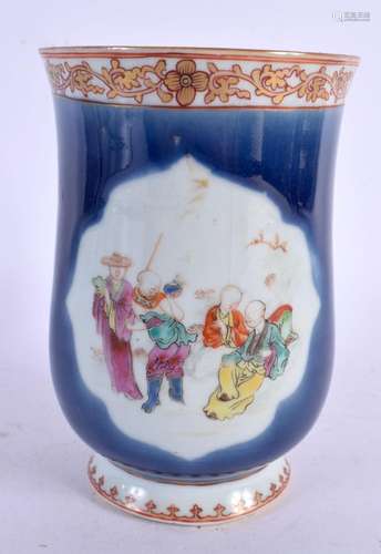 AN 18TH CENTURY CHINESE EXPORT FAMILLE ROSE MUG Qianlong. 14...