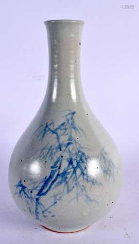 A 19TH CENTURY KOREAN BLUE AND WHITE PORCELAIN VASE painted ...