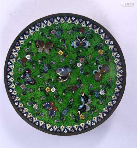 A 19TH CENTURY JAPANESE MEIJI PERIOD CLOISONNE ENAMEL PLATE ...