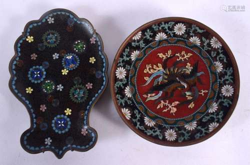 A 19TH CENTURY JAPANESE MEIJI PERIOD CLOISONNE ENAMEL PLATE ...