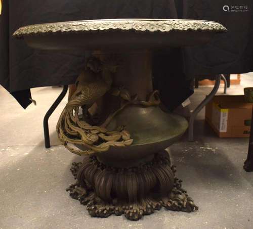 A VERY LARGE 19TH CENTURY JAPANESE MEIJI PERIOD BRONZE VASE ...