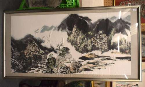 Chinese School (20th Century) Watercolour, Landscape. 150 cm...