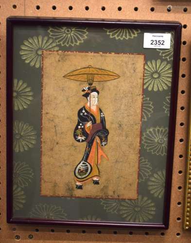 AN EARLY 20TH CENTURY JAPANESE MEIJI PERIOD WATERCOLOUR. 30 ...