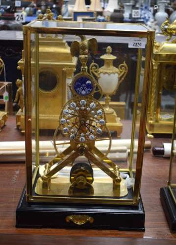 A CONTEMPORARY EAGLE SKELETON CLOCK. 52 cm x 60 cm.