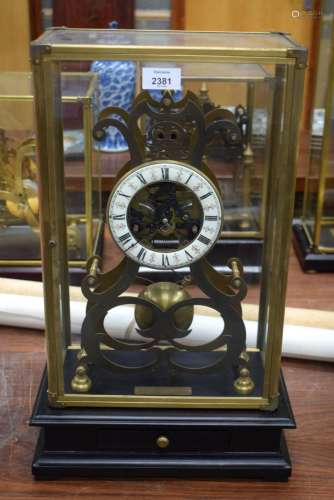 A CONTEMPORARY SKELETON CLOCK. 52 cm x 38 cm.