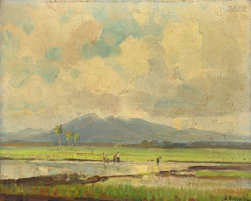 Ernest Dezentjé (1885-1972)<br />
'Indonesian landscape', si...