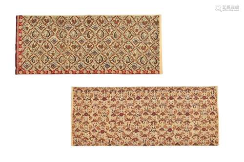 Two batik cloths, both approx. H. 104 cm. W. 253 cm.<br />
