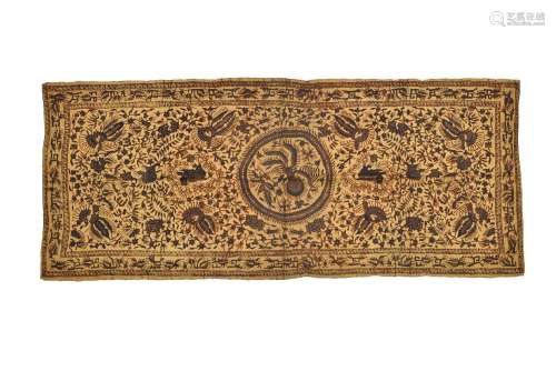 Batik cloth, lokcan, North East Java. H. 55 cm. W. 131 cm. <...