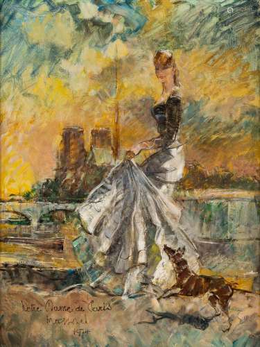 Armand MASSONET (1892-1979) 'Notre Dame De Paris' oil on can...