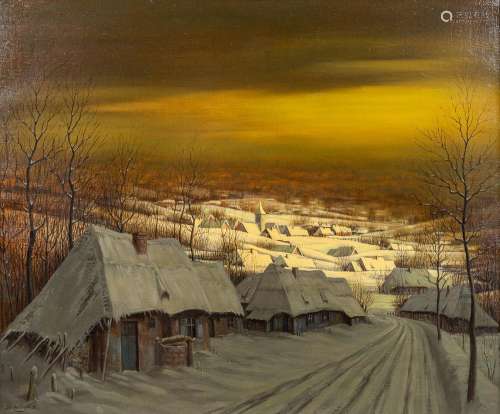 Bernard DE BRUYN (1923) 'Winter Landscape' oil on canvas. (W...