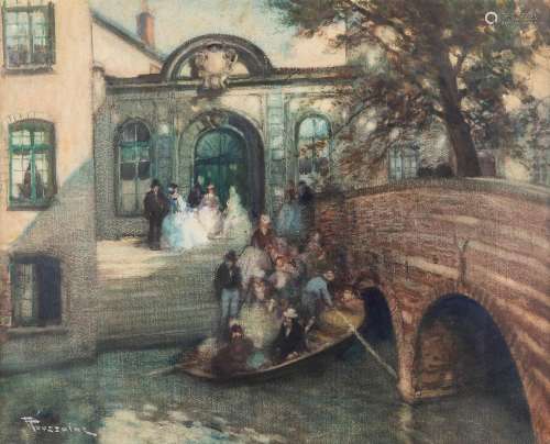 Fernand TOUSSAINT (1873-1955/56) 'Wedding boatride' mixed me...