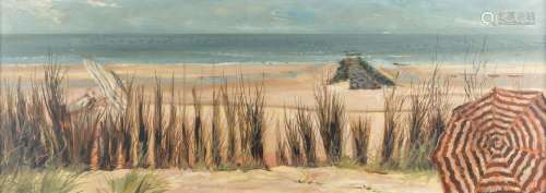 BEBELLE (1946) 'Dune View at the North Sea' oil on canvas. 1...
