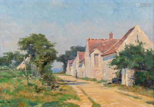 Georges Pierre Louis SERRIER (1852-1949) 'Vue du village' oi...