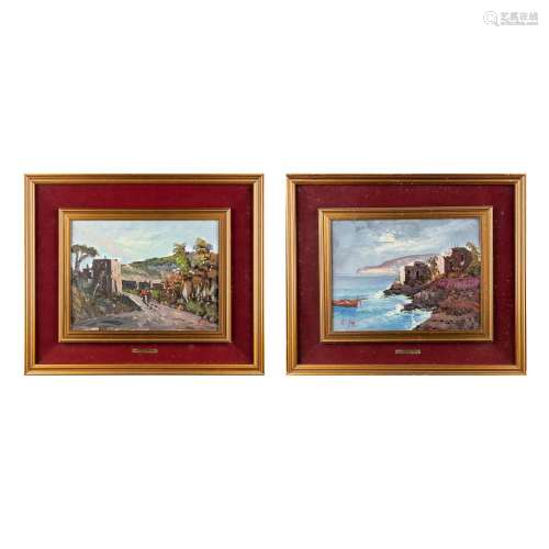 L. SEPE (XX) a set of 2 landscapes, oil on canvas. Italy. (W...