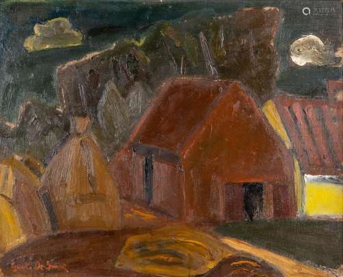 Gustave DE SMET (1877-1943) 'Village view' oil on canvas. (W...