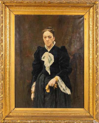 Portrait of a lady, a painting oil on canvas. Signed 'Van Ho...