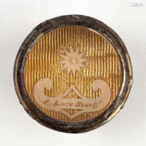 A sealed theca with a relic Ex Ossibus Sancti Luca Evangelis...