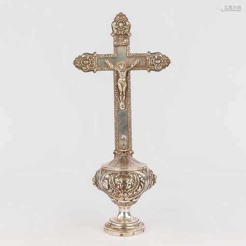 A crucifix made of silver, France, 19th C. 236g. Alexis Rena...