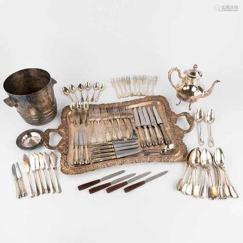 An assembled collection of table accessories, silver-plated ...