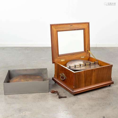 A music box 'Symphonium' with 25 records. 35 cm. 19th c. (L:...