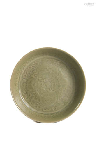 Yaozhou Kiln Incised Flower Plate