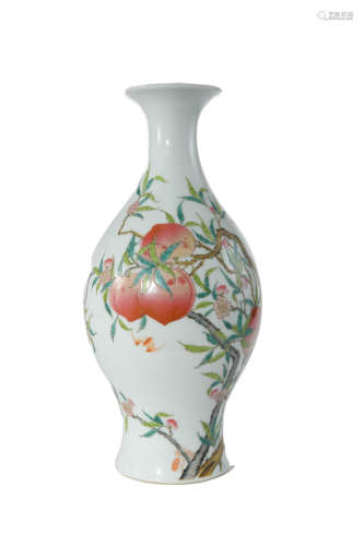 Famille Rose Peach Vase