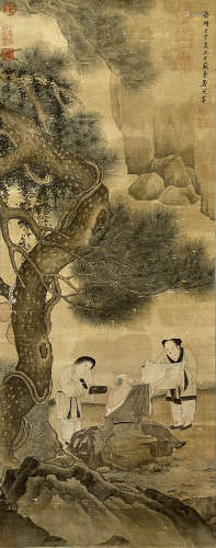 Chinese Landscape Painting, Ink And Color On Silk, Tang Yin ...